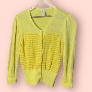 Vintage Retro Button-Up Cardigan Jacket - Cotton, Never Worn, Fits Small/Medium